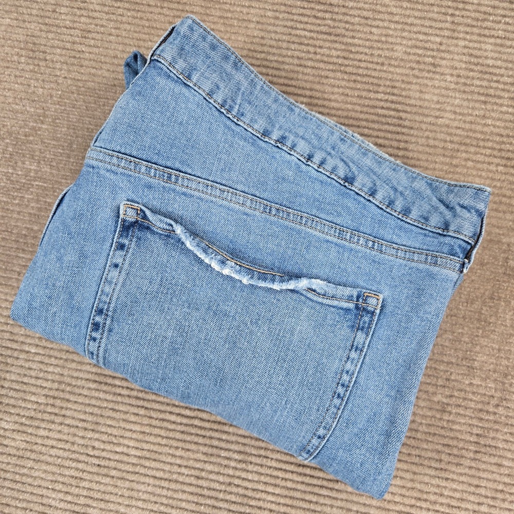 Old Navy Womens 24 Blue Distressed High Rise O.G. Straight Jeans